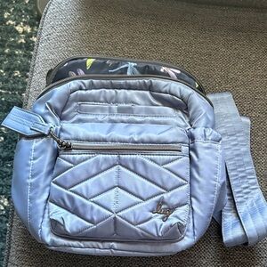 Lug Light Blue Quilted Crossbody Bag